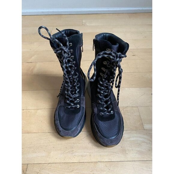 TORY Burch "Sawyer" Boxer Trainer Womens Size 6.5 Sneaker #Flaw Zipper - Picture 2 of 7